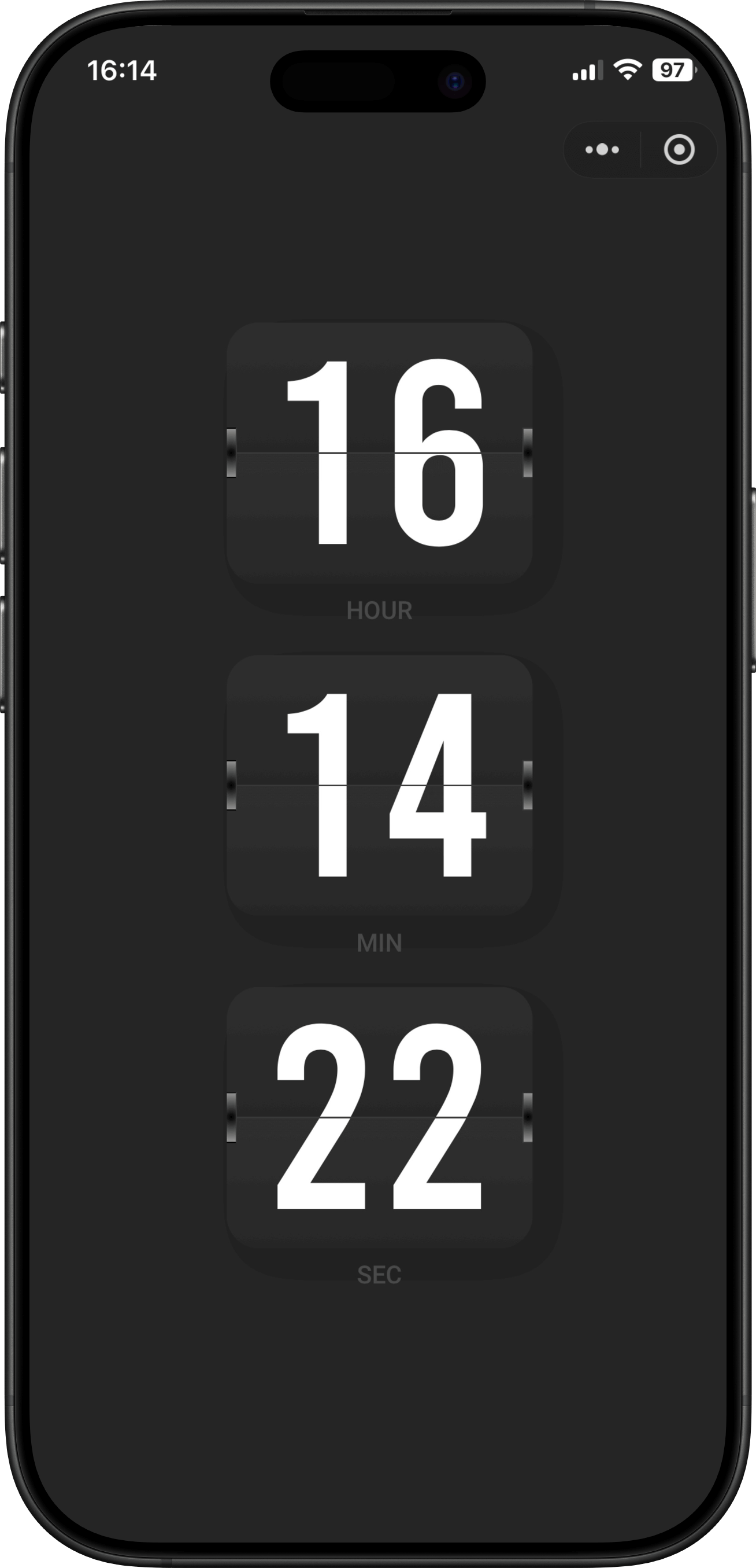 苏打时钟在iPhone上的效果图